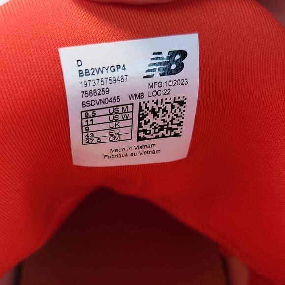 New Balance TWO WXY V4 Gamer Tag Pack Basketball sz 9.5 D Red BB2WYGP4 - Picture 12 of 12